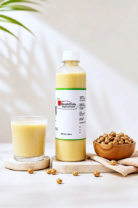 SmahChills Tigernut Drink bottle with glass and tigernuts