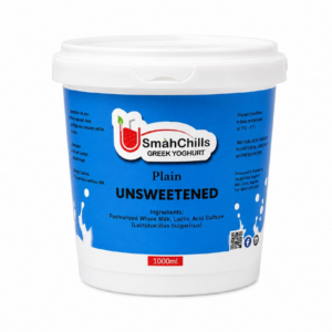 SmahChills Greek Yoghurt Plain Unsweetened 1000ml